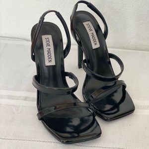 Steve Madden square toe black heel